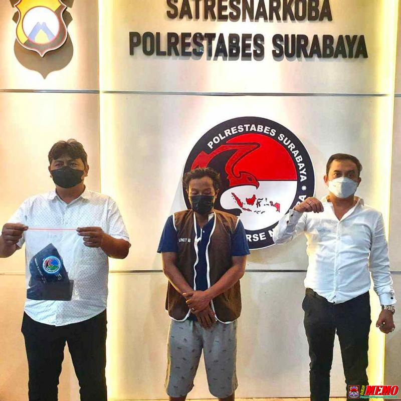Edarkan Sabu, Penjaga Makam Diringkus Anggota Satnarkoba Polrestabes Surabaya