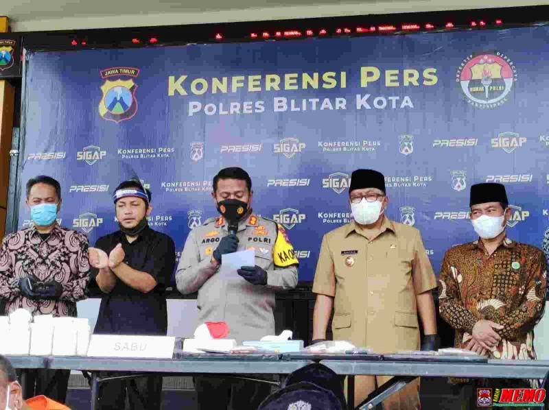 Jelang Nataru Polres Blitar Kota Berhasil Ungkap 10 Kasus Narkoba