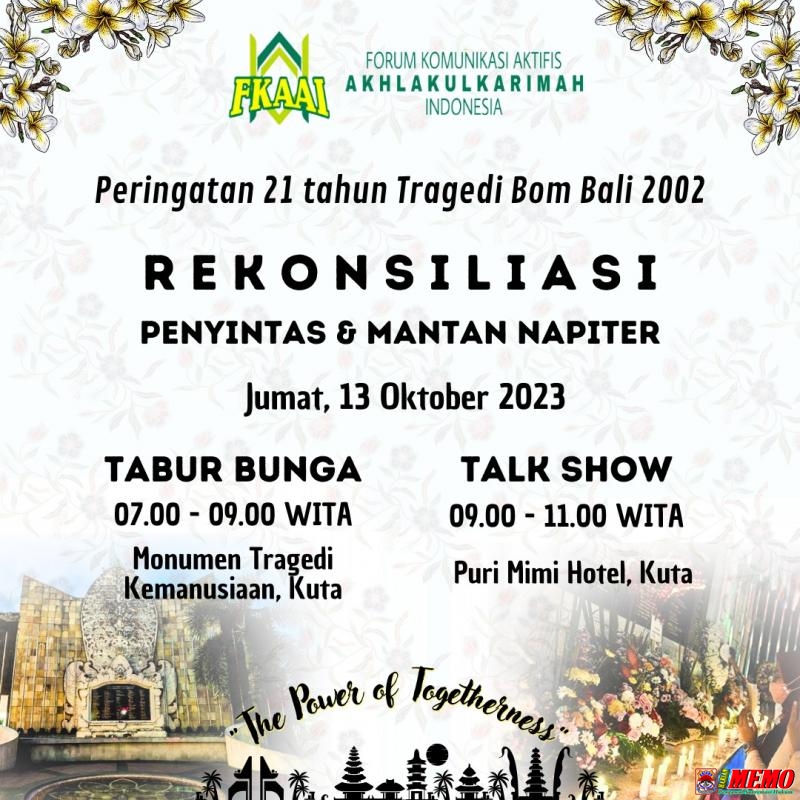 Peringatan 21 Tahun Tragedi Bom Bali 2002