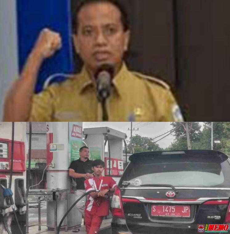 Sekda Lamongan Nalikan Respon Keras Plat Merah yang Mengisi BBM Bersubsidi