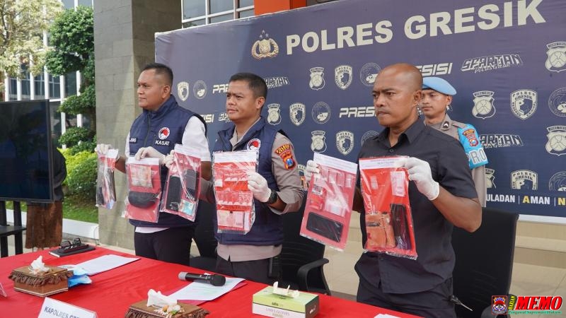 Polres Gresik Berhasil Ungkap Jaringan Narkoba, dan Gagalkan Peredaran 160 Paket Sabu