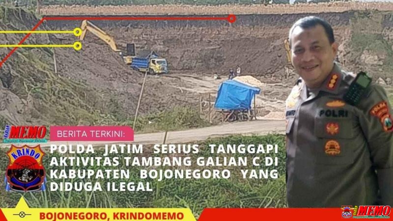 Polda Jatim Serius Tanggapi Aktivitas Tambang Galian C Ilegal di Desa Sumengko-Bojonegoro