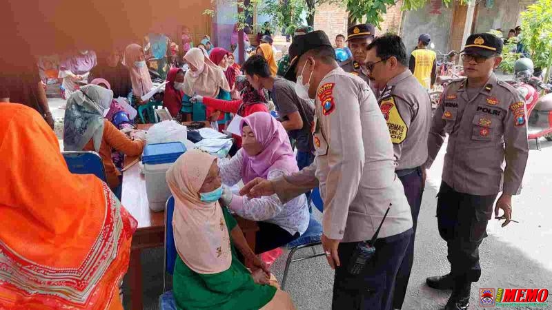 Gandeng Bidan Desa dan Urkes, Polres Nganjuk Buka Gerai Vaksin Covid-19