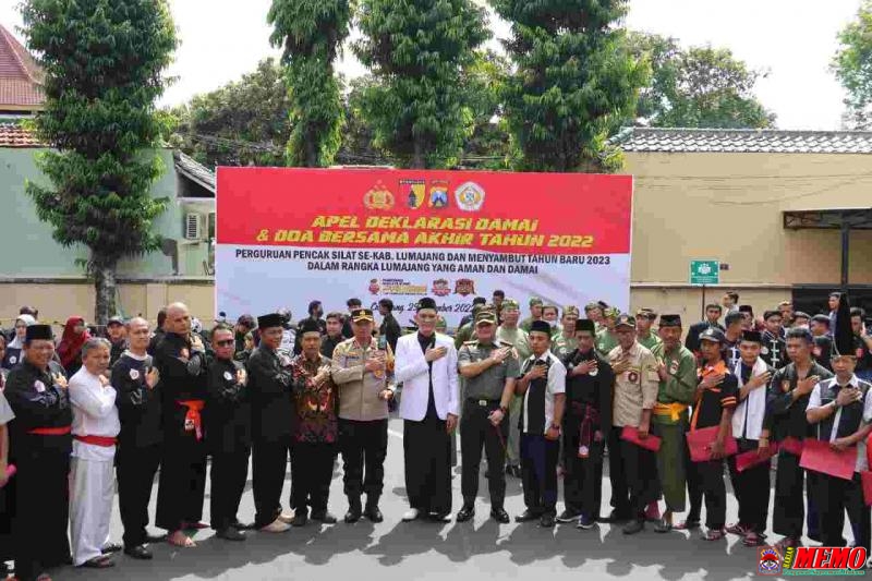 Bersama Polres Lumajang Puluhan Perguruan Pencak Silat Gelar Deklarasi Damai