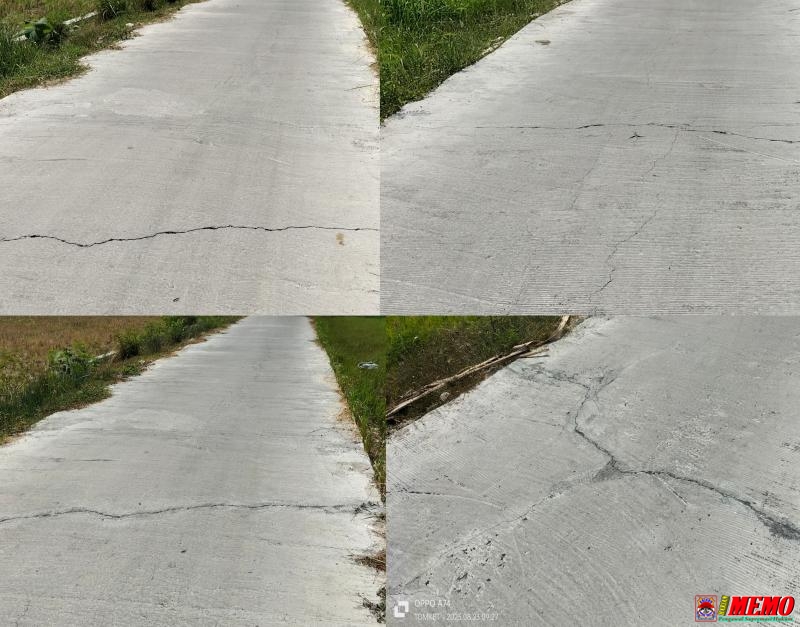 Proyek Jalan Desa Gedangan Setelah Diperbaiki Masih Nampak Amburadul