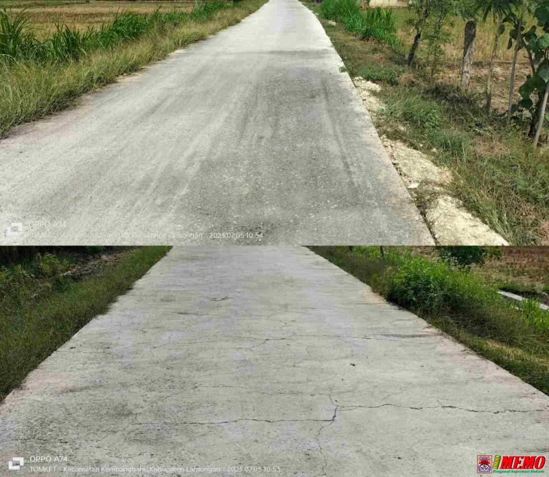 Rusaknya Proyek Jalan Desa Baturono, Kades Ragukan Mutu Beton Edo Mix
