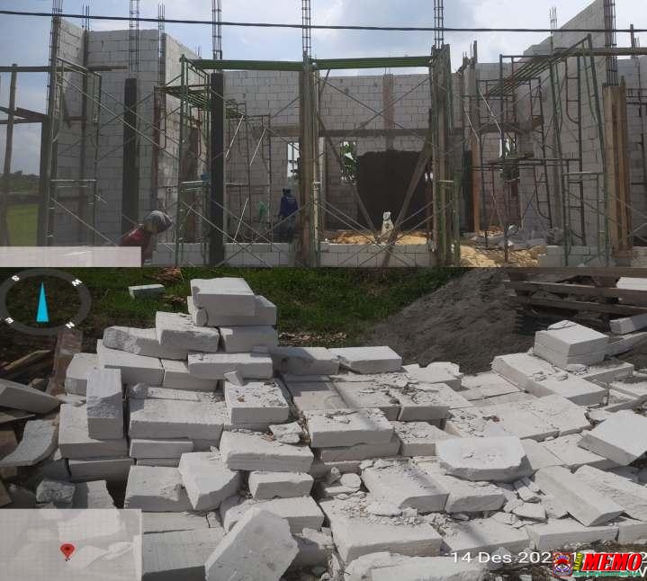 Proyek Dinas Kesehatan Lamongan Banyak yang Tercecer dan Diduga Tidak Sesuai Bestek