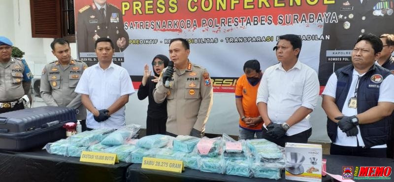  Bawa Sabu 28 Kg dan 10.000 Ekstasi, Poniman Warga Asal Batu Dibekuk Polisi 