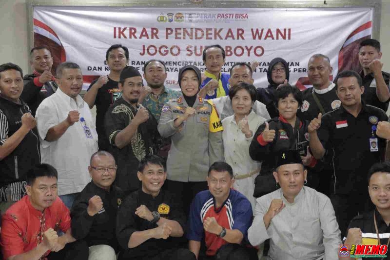 Polres Pelabuhan Tanjung Perak Gelar Silahturahmi dan Ikrar Pendekar Wani Jogo Suroboyo
