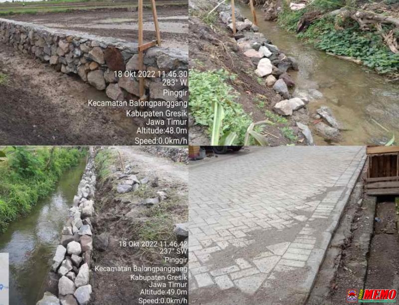 Dugaan Penyimpangan Proyek TPT dan Pavingisasi Jalan Desa Pinggir Bermanuver
