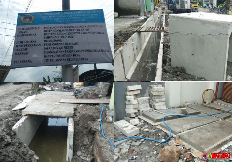 Proyek APBD Desa Gempolkurung Diduga Jadi Lumbung Keuntungan, Pihak Terkait Seolah Bungkam