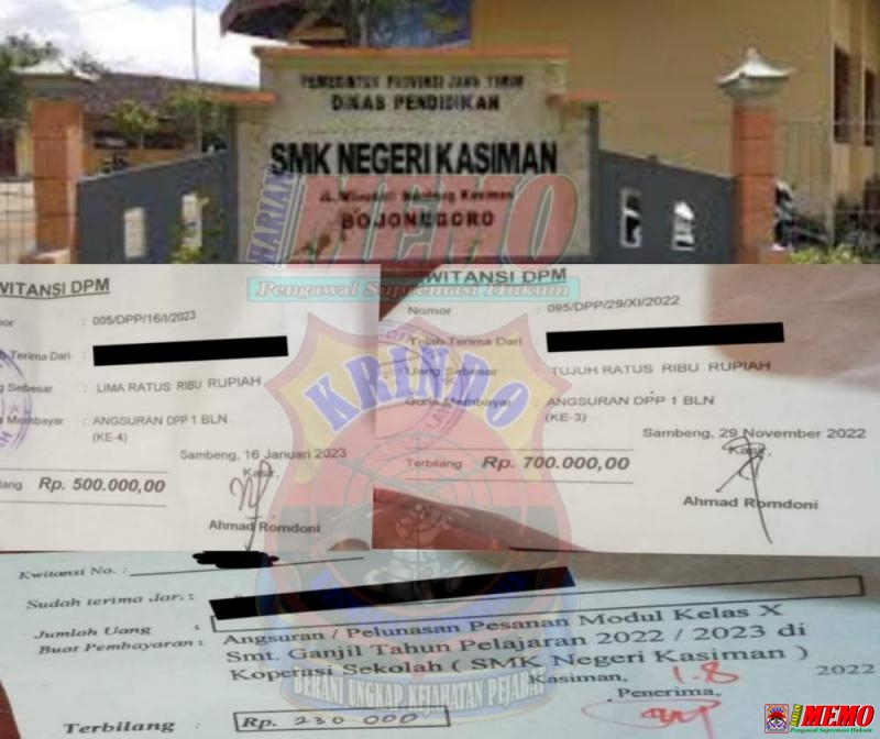 SMK Negeri Kasiman Diduga Lakukan Pungli Modul dan DPP Berkedok Sumbangan Sukarela