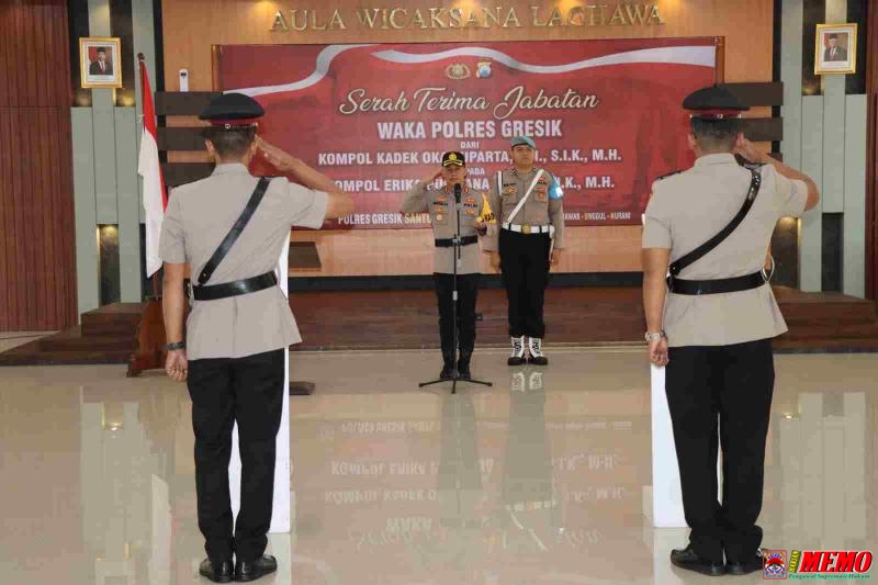 Kapolres Gresik Pimpin Sertijab Wakapolres Gresik