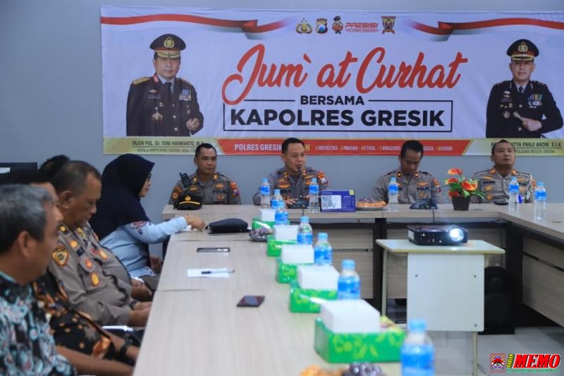 Kapolres Gresik Gelar Jumat Curhat di SMP Muhamadiyah 12, Serap Aspirasi