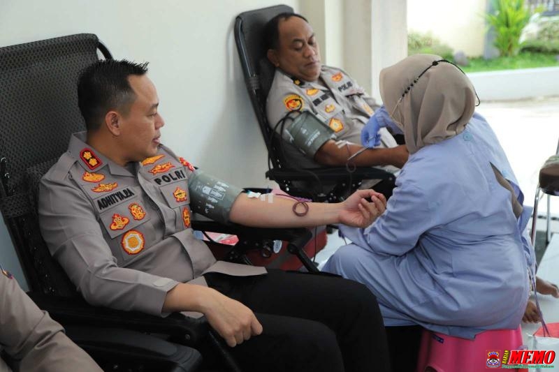 Polres Gresik Gelar Donor Darah