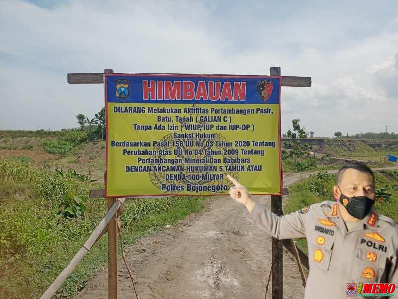 Timsus Polda Jatim Segel Tambang Galian C di Sumengko - Bojonegoro
