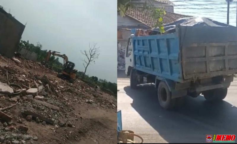 Satpol PP Ancam Tutup Proyek Pengurukan Lahan di Jalan Raya Kepatihan.!