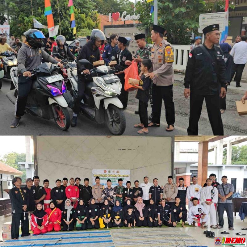 Gresik Guyub Rukun, Polsek Cerme Bagikan Takjil dan Gelar Buka Bersama Perguruan Silat