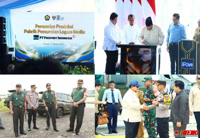 Kapolres Gresik Dampingi Presiden RI Prabowo Subianto Resmikan Smelter PT. Freeport Indonesia