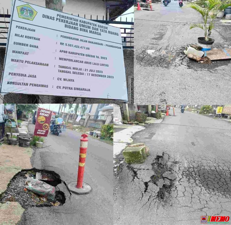 CV. Wijaya Bakal Dilaporkan ke Polres Gresik Terkait Korupsi Proyek Jalan di Desa Banjarsari.?