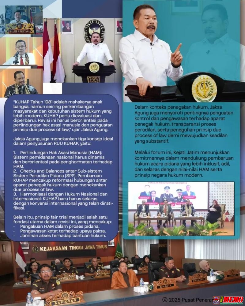 Kajati Jatim Ikuti Seminar Nasional RUU KUHAP, Bahas Pembaruan Sistem Hukum Acara Pidana