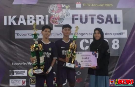 IKABRI Futsal Cup 8 Berakhir, SMAN 8 Kota Kediri Juara Pertama