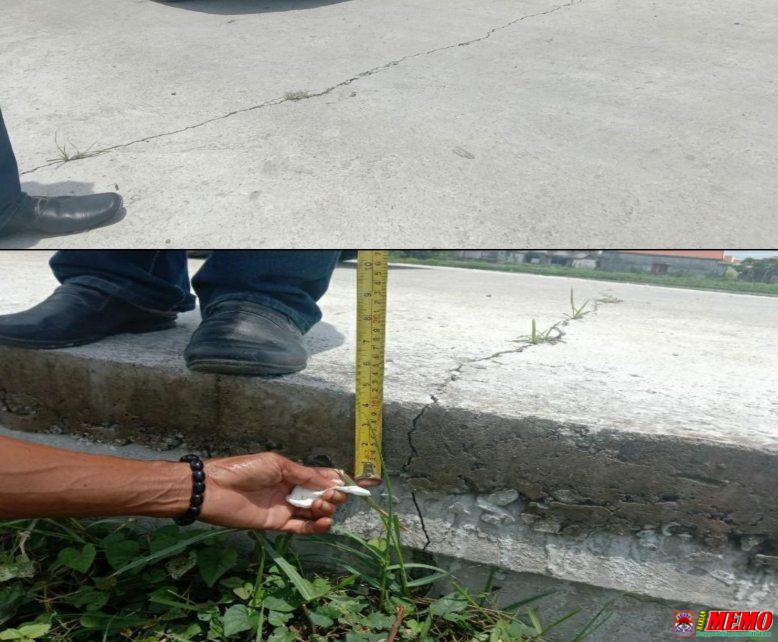 Proyek Bangunan Jalan Rabat Beton Desa Pejangganan Diduga Tidak Sesuai RAB dan Banyak yang Pecah