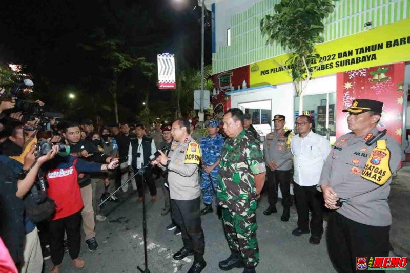 Pergantian Tahun 2023, Forkopimda Jatim Tinjau Penyekatan Pintu Masuk Surabaya