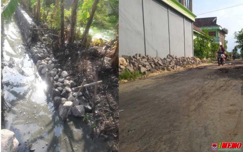 Pekerjaan Proyek APBD dan APBN Desa Kedungsekar Bau Aroma Penyimpangan