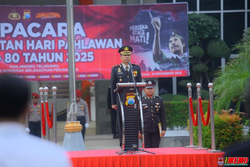 Kenang Jasa Pahlawan, Polres dan Pemkab Gresik Gelar Upacara Khidmat di Dua Lokasi Utama
