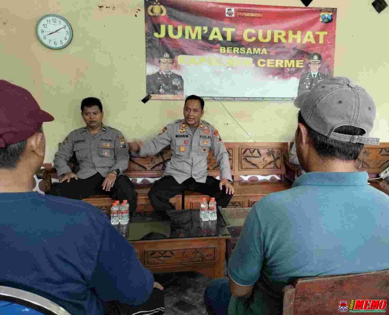 Jumat Curhat, Kapolsek Cerme Tampung Aspirasi Masyarakat Sambut Pergantian Tahun