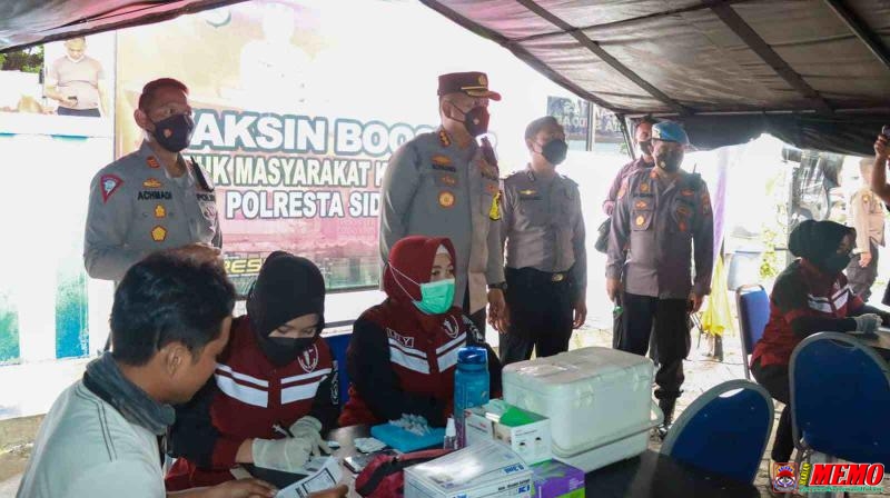 Antisipasi Penyebaran Covid-19, Polresta Sidoarjo Kembali Masifkan Vaksinasi