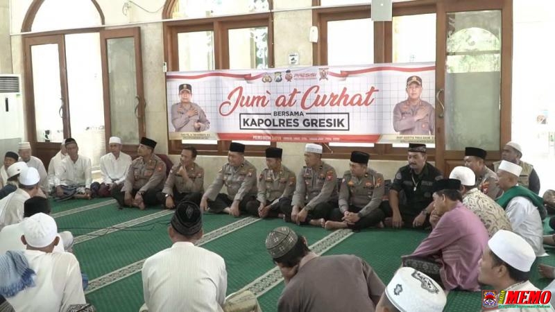 Polres Gresik Gelar Jumat Curhat di Masjid Nurul Islah