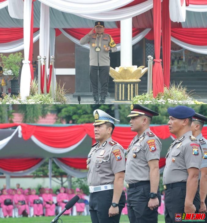 Akhir Tahun, Kapolda Jatim Pimpin Upacara Kenaikan Pangkat 2.908 Personel