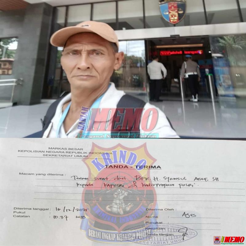 Gagal Tangani Kasus Mafia BBM Kompol Pombos CS, Pimred Harian Memo Layangkan Surat ke Kapolri