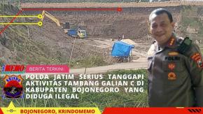 Polda Jatim Serius Tanggapi Aktivitas Tambang Galian C Ilegal di Desa Sumengko-Bojonegoro