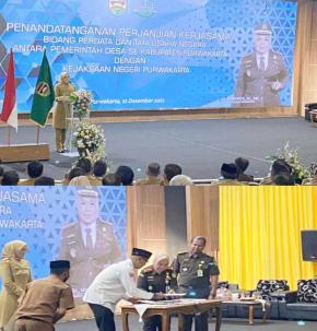 Kades se-Kabupaten Purwakarta Teken MoU dengan Kejari