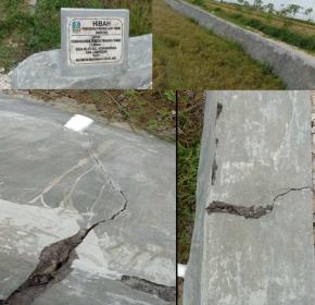 Dana JASMAS PROV Diduga Jadi Ajang Korupsi, Proyek TPT Desa Melati Baru Dikerjakan Sudah Ambyar