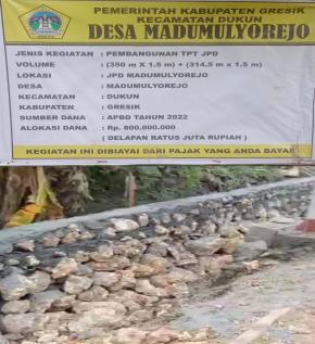 Pekerjaan Proyek TPT Desa Madumulyorejo Diduga Sarat Penyimpangan