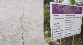 Mutu dan Kualitas Proyek Rabat Beton Ratusan Juta di Desa Morocalan Dipersoalkan