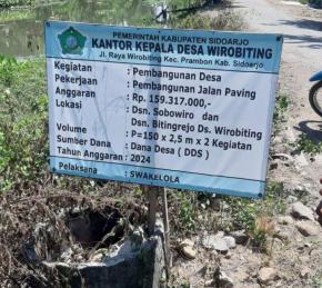 Proyek Desa Wirobiting Diduga Sarat Manipulasi, Kades Supriyadi Bungkam saat Dikonfirmasi