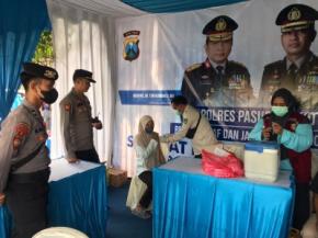 Kepolisian Resort Pasuruan Kota Sediakan Layanan Vaksinasi Presisi di Pos Pam Nataru