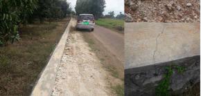 Proyek TPT Desa Sukodono Seumur Jagung Banyak yang Putus, Kades Agam Hindari Konfirmasi Wartawan