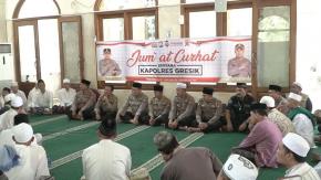 Polres Gresik Gelar Jumat Curhat di Masjid Nurul Islah