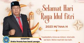 Suhartono Direktur Perumda Pasar Lamongan Mengucapkan Selamat Hari Raya Idul Fitri 1444 H