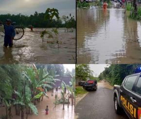 Kapolres Tuban bersama Dandim Tinjau 9 Desa di Kecamatan Parengan yang Terendam Banjir